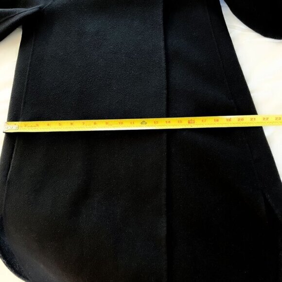 Vince Asymmetrical Draped Two-Tone Wool Coat | Charcoal Heather Grey Extra Small - Picture 15 of 16